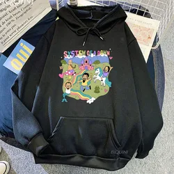 System of A Down Hoodies Mens Comfortable Pocket Sweatshirts Fleece Long Sleeve Rock Band Pullovers Kawaii Cartoon Male Hoody