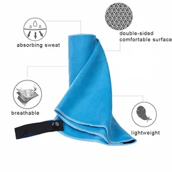 1 PC Sports Microfiber Quick Dry Pocket Towel Portable Ultralight Absorbent Towel For Swimming Pool Gym Fitness Yoga Beach Towel