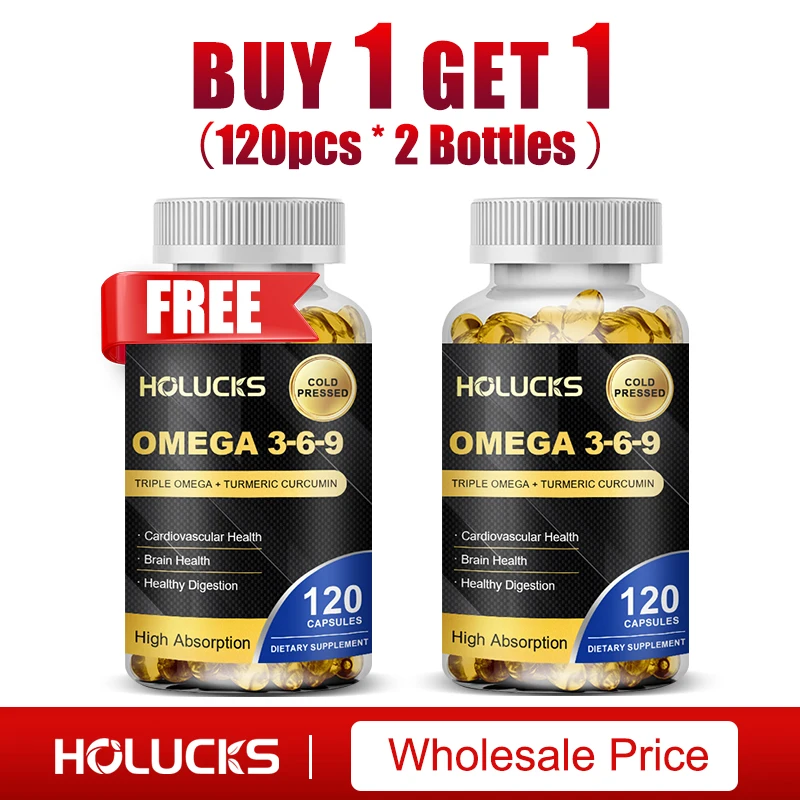 

Omega 3 6 9 Capsules, Support Cardiovascular Brain Health & Digestion Aid, Immune Boost, High Absorption, for Adults