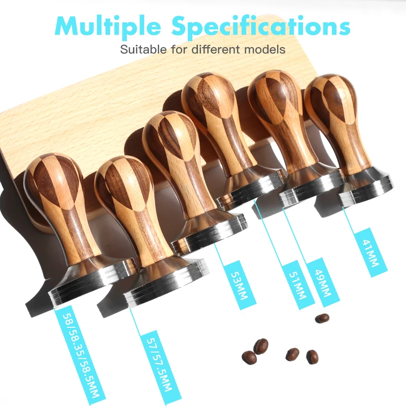 Coffee Tamper 41mm 49mm 51mm 53mm 57mm 57.5mm 58mm 58.5mm For Delonghi Breville Portafilter Espresso Accessories Barista Tools