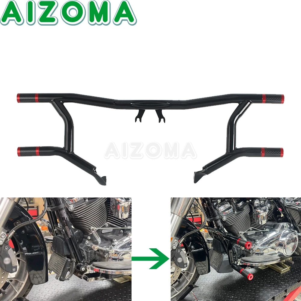 

Passenger Foot Peg Bumper Motorcycle Engine Guard Crash Bar Frame For Harley Touring Street Glide FLHX FLHXS FLHXU FLHXST FLHXSE