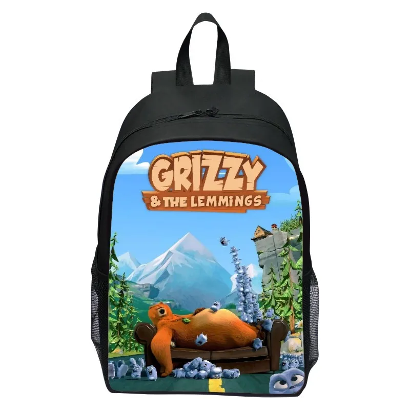 16 inch children's backpack Grizzy Bear elementary school backpack kindergarten boys and girls backpack
