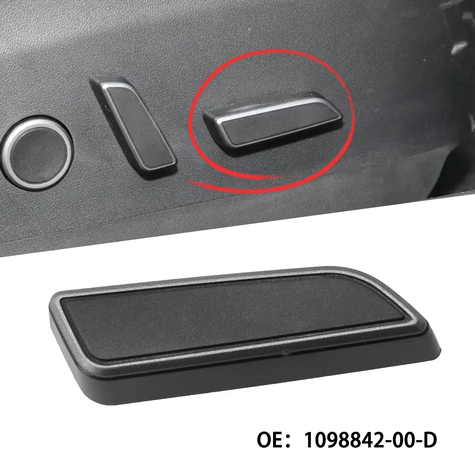 

Car Co-pilot Side Seats Cushion Button For Tesla for Model 3/Model Y 2017-2020 Seats Forward Switch Button 1098842-00-D Black