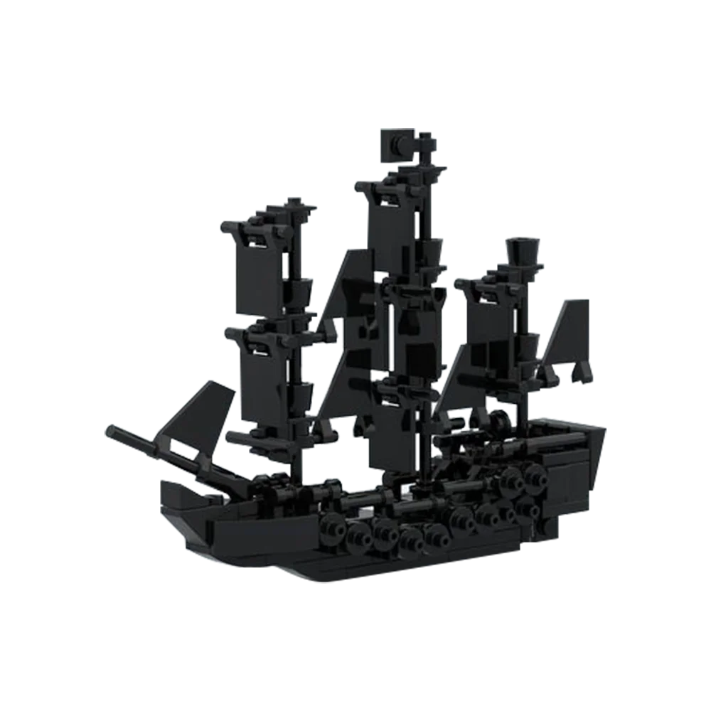 Gobricks MOC Black Pearl เรือรุ่น Building Blocks Classic Mini Black Seas Barracudas 6285 อิฐของเล่นเด็กของขวัญวันเกิด