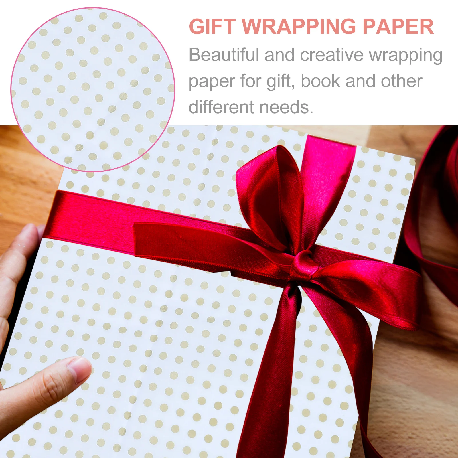 

40 Sheets Golden Gift Wrap Heavy Duty Not Easy to Tear Fashion Style for Holiday Mother's Day Graduation Flower Decorations