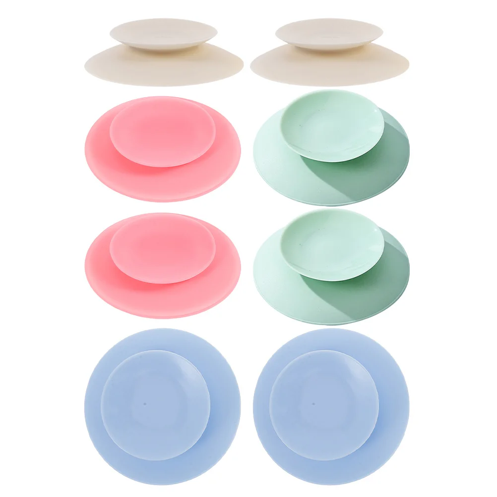 

8Pcs Double Sided Silicone Plate Holder Nonslip Suction Pads for Baby Elderly Tableware Fixing Bowl Nonslip Silicone Plate
