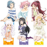 Puella Magi Madoka Magica Madoka Kaname Homura Akemi Mami Tomoe Sayaka Miki Kyoko Sakura Momoe Nagisa Acrylic Stand Fans Gifts