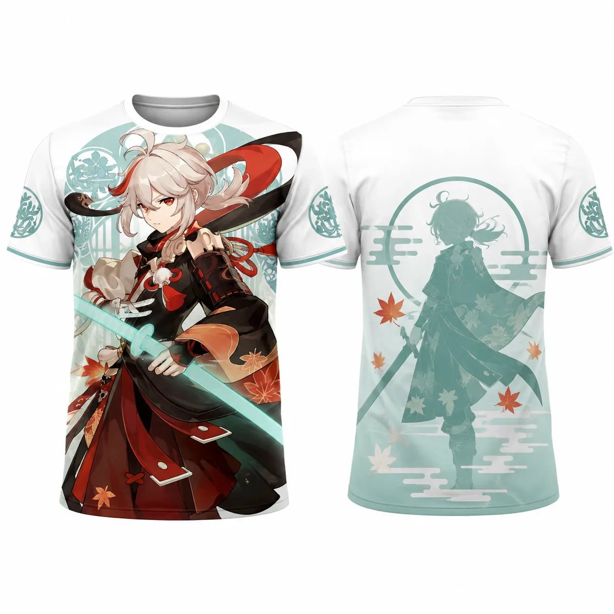 Genshin Impact Reisende Zwillinge Furina Kazuha Zhongli Nahida 3D-Druck T-Shirt Spiel-Grafik-Shirt für Männer und Frauen Casual Top – Detail 9