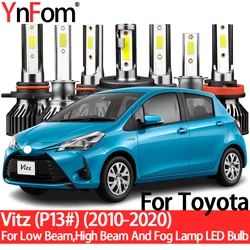 YnFom For Toyota Vitz (P13#) 2010-2020 Special LED Headlight Bulbs Kit For Low Beam,High Beam,Fog Lamp,Car Accessories