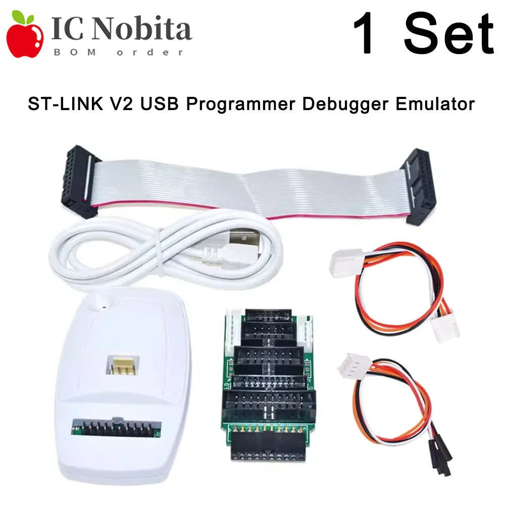 1Set ST-LINK V2 USB Programmer Debugger Emulator for STM32 STM8 Development Board Module Download Tool