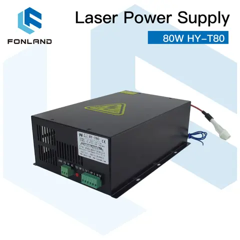 FONLAND HY-TA100 CO2 레이저 전원 공급 장치, CO2 레이저 조각 절단기, HY-T80 T / W 시리즈, 100W