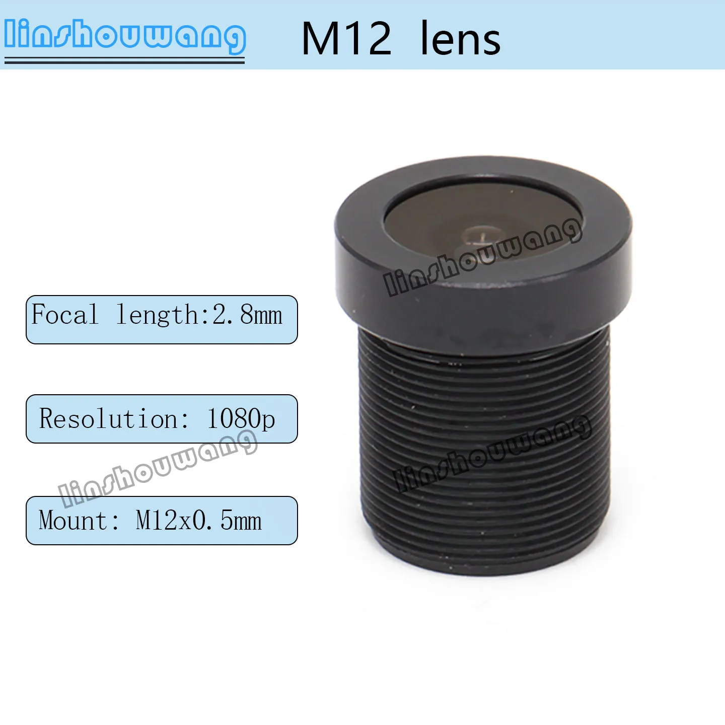 M12 Interface 2.8mm Cctv Lens Surveillance Camera Lens 2 Million Pixels Aperture F1.8 1/ 2.5inch Image Format Surveillance Camera Lens High Definition
