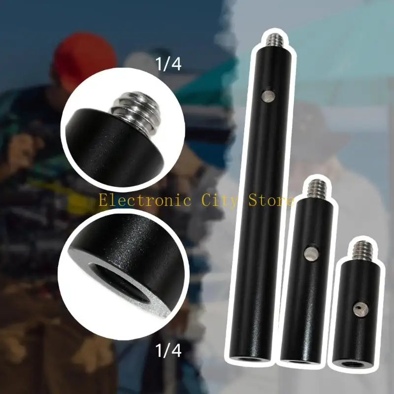 Aluminum Threaded Extension Bar Double 1/4Inch Screw Ends For Securing Camera Gear To Tripod Mounts Studio Accessories