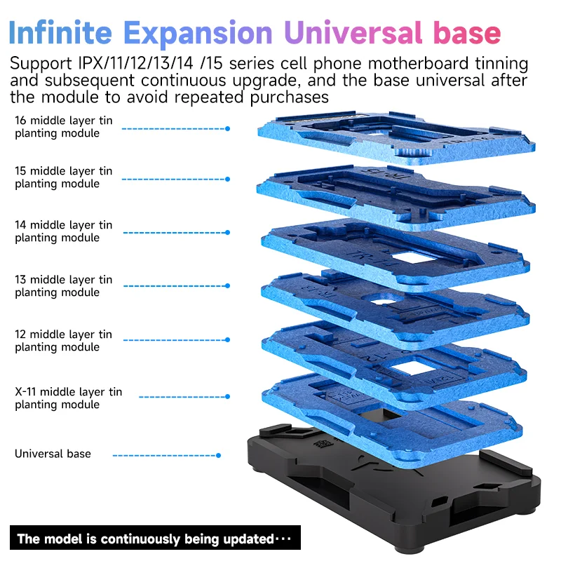 25in1 X-16PM Interposer Reballing Kit XinzhiZao XZZ TR Planting Tin Template Middle Frame For iPhone X XR XS 11 12 13 14 Pro Max