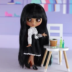 ICY DBS Blyth Doll 1/6 joint body 30cm Black Skin Long Eyelash Sleeping Eye Set Doll BJD Toy Gift