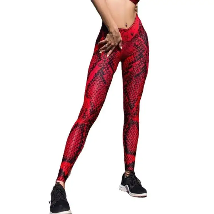 

Женские брюки для йоги с высокой талией и принтом змеи, облегающие длинные брюки из полиэфирного волокна, коллекция весны 2023, 00%
