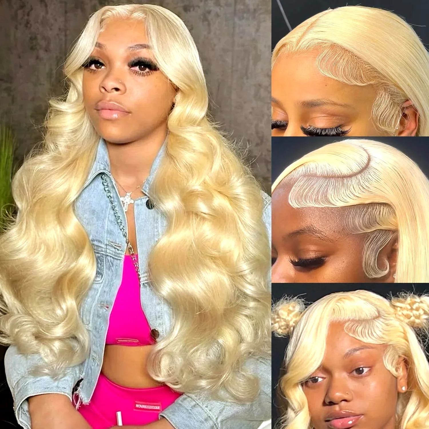 613 Blonde Body Wave Lace Front Wig - شعر مستعار بشري 613 مموج 13x6