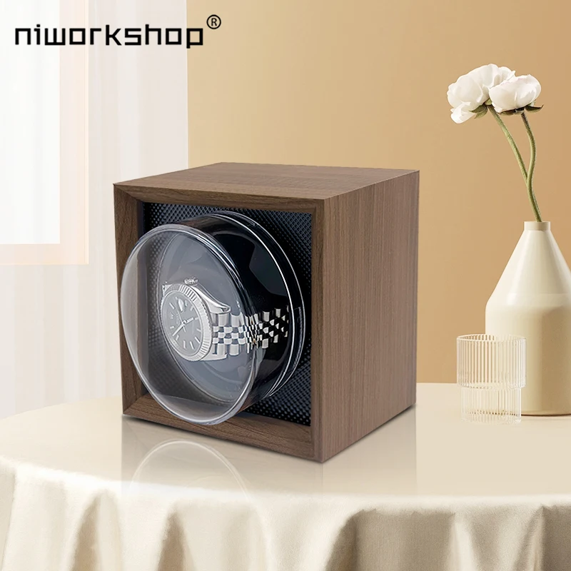 

1pc Niworkshop Single Automatic Watch Winder,Watch Box With Flexible Pillow, Quiet Motor for Men and Women's Watch USB Powered