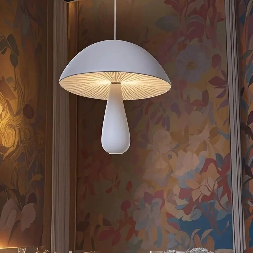 

Modern Mushrooms LED Pendant Light 2025 New Creative Restaurant Food Table Bedroom Designer Chandelier Home Decor Light Fixture