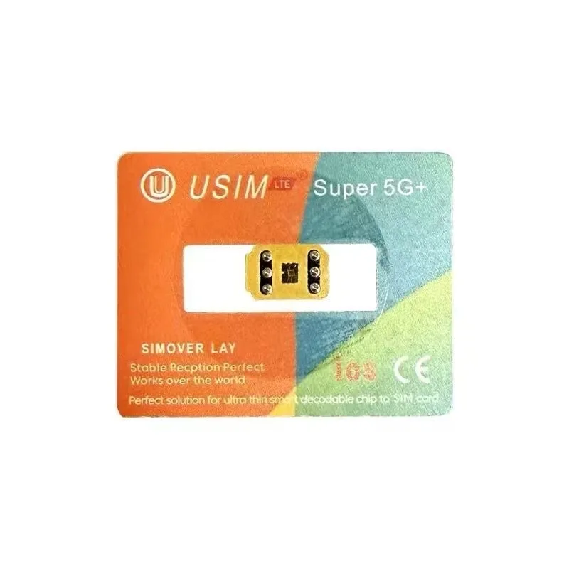 2025 New Released USIM LTE Super 5G+Unlocking Card Stickers Support iPhone 13-16 Pro Max Only USE In Dual-Sim Slot Phones image 2