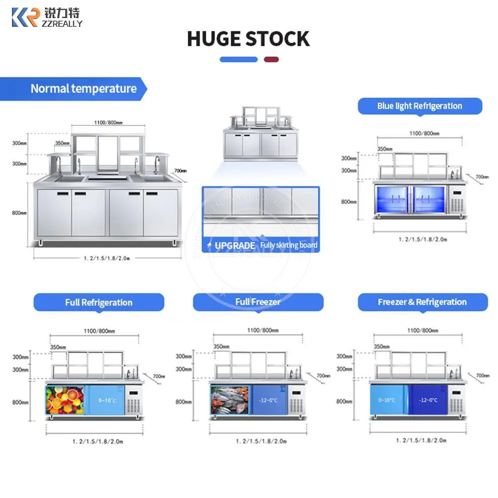 New Model Commercial Fridge Bar Cocktail Work Station Bubble Tea Counter