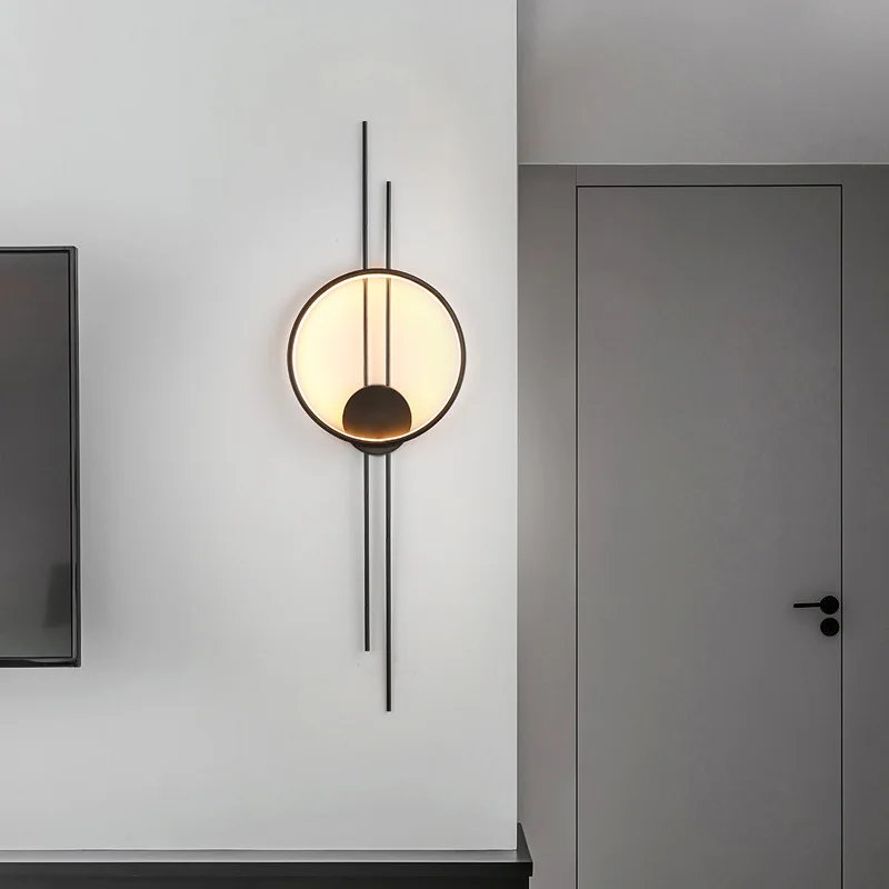 Lampada da parete moderna e minimalista in rame pieno, modello di design, lampada da parete decorativa unica per la casa, lampada da parete per scale del corridoio