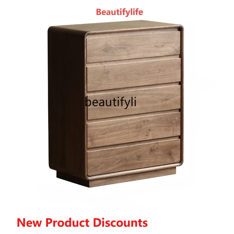 

S Solid Wood Chest of Drawers Locker Five-Bucket Cabinet Nordic Storage Cabinet Side Cabinet Modern Minimalist furniture