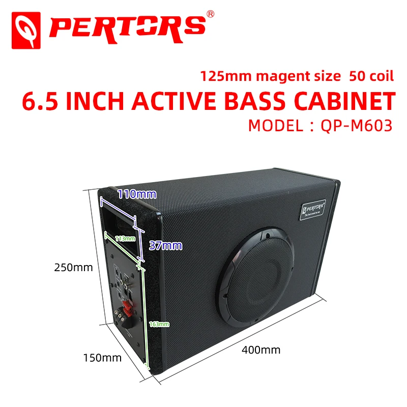 Car  Audio ,   12 v ,    6.5inch  QP-M603 Active  Subwoofer