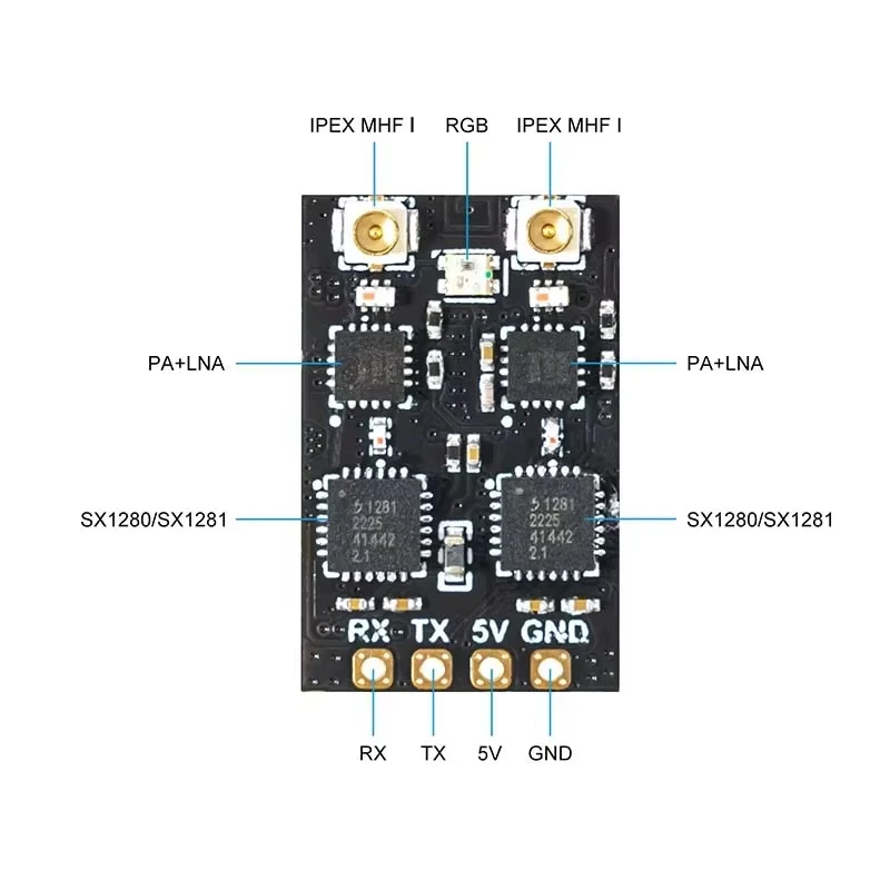 BETAFPV SuperD ELRS 2.4G/915MHz Diversity Receiver ExprssLRS RX 2T Antennas For RC FPV Long Range Freestyle Drone