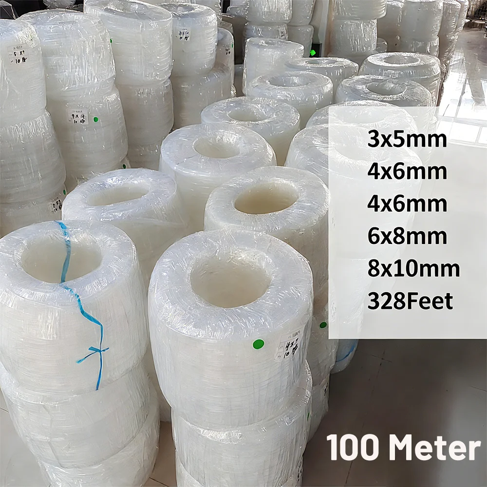 

Силиконовая трубка длиной 328 футов (100 метров), внутренний диаметр 5/16 дюйма, внешний диаметр 3/8 дюйма, пищевая, прозрачная, из чистого силикона, высокотемпературная, для домашнего пивоварения и виноделия.