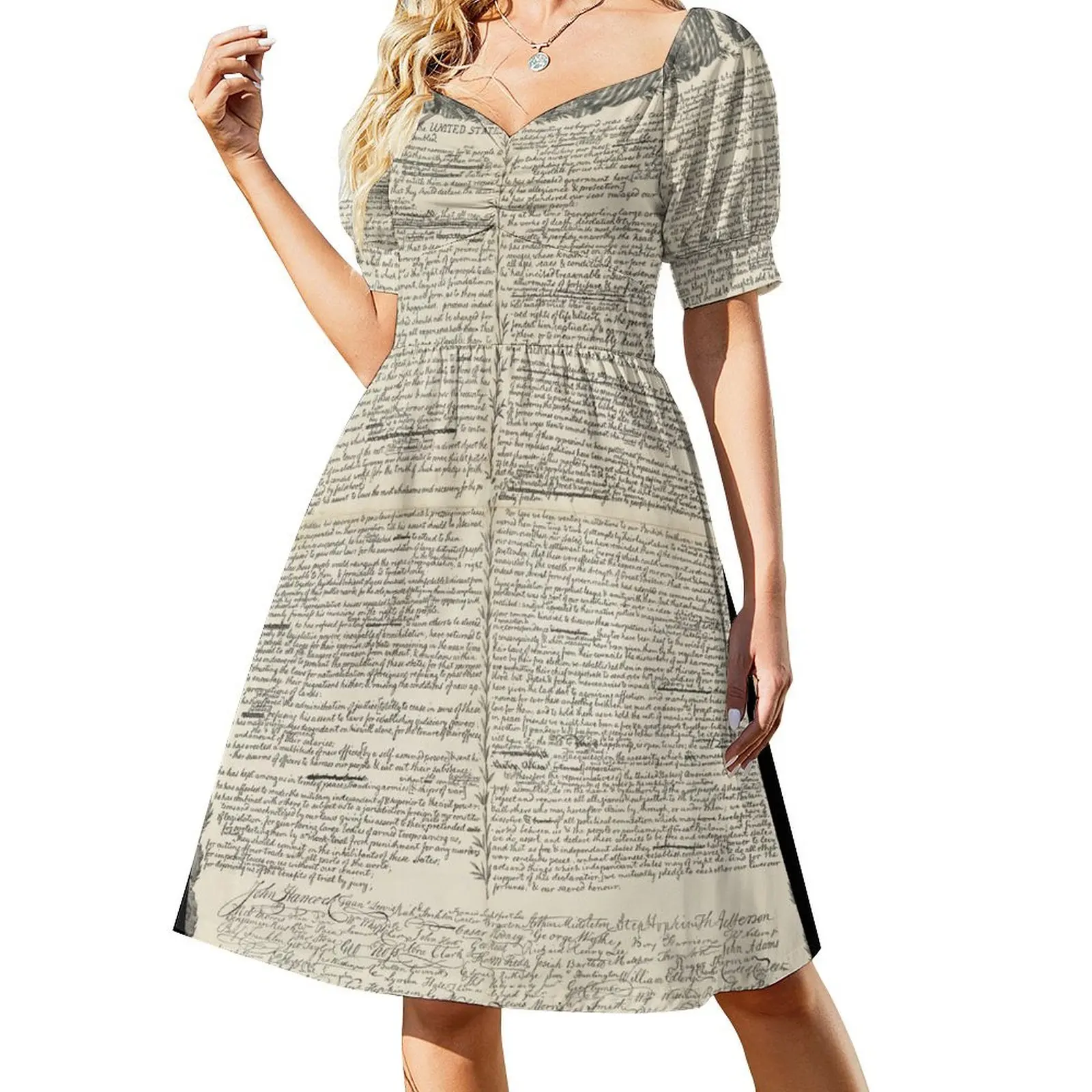 

First Draft of the Declaration of Independence by Kurz & Allison Short-Sleeved Dress cocktail dresses