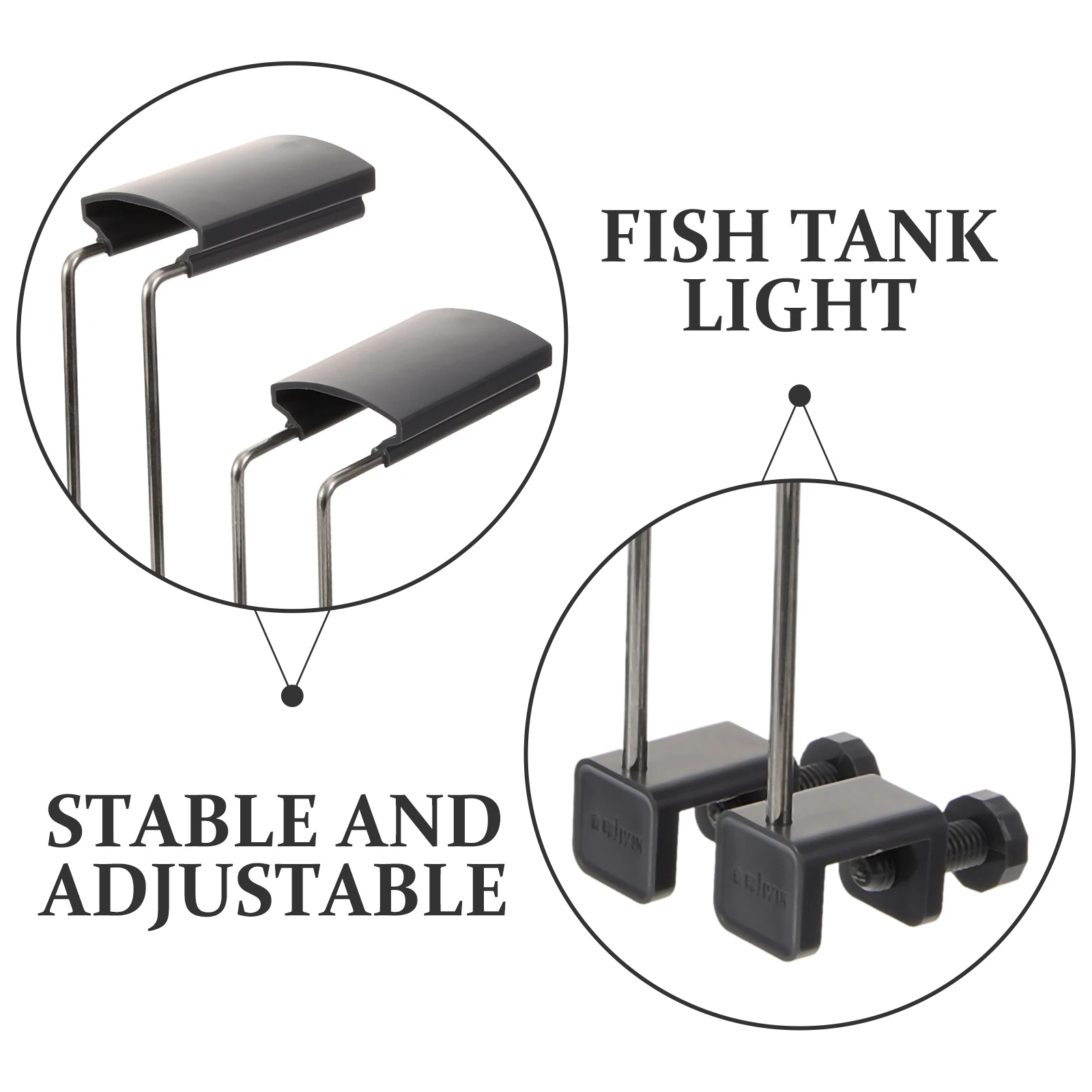 

2 Pcs Fish Tank Decorations Aquatic Lamp Bracket Light Extender Lights Aquarium Stand