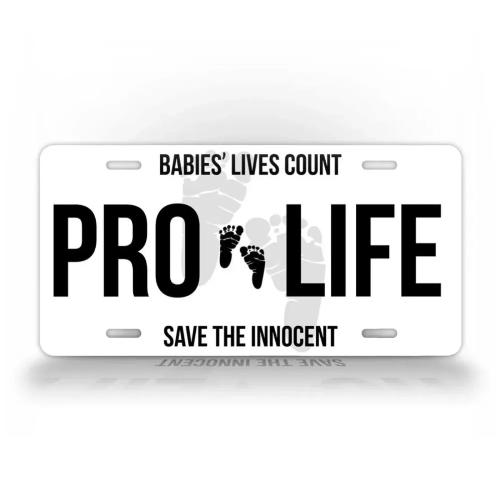 Personalized Pro‑Life Vintage Metal Sign, Decorative Tag for Car Wall Home Man Cave Decor