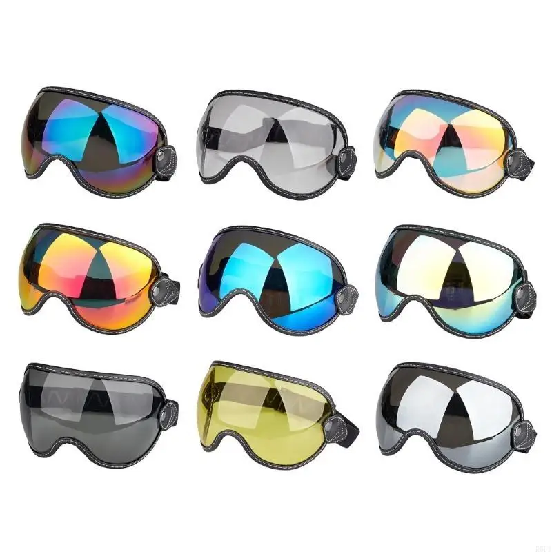 Windproof Motorcycle Glasses Bubble Shield Eyewear with Wide View for Long Distance Riders Enthusiasts Clear Visibility