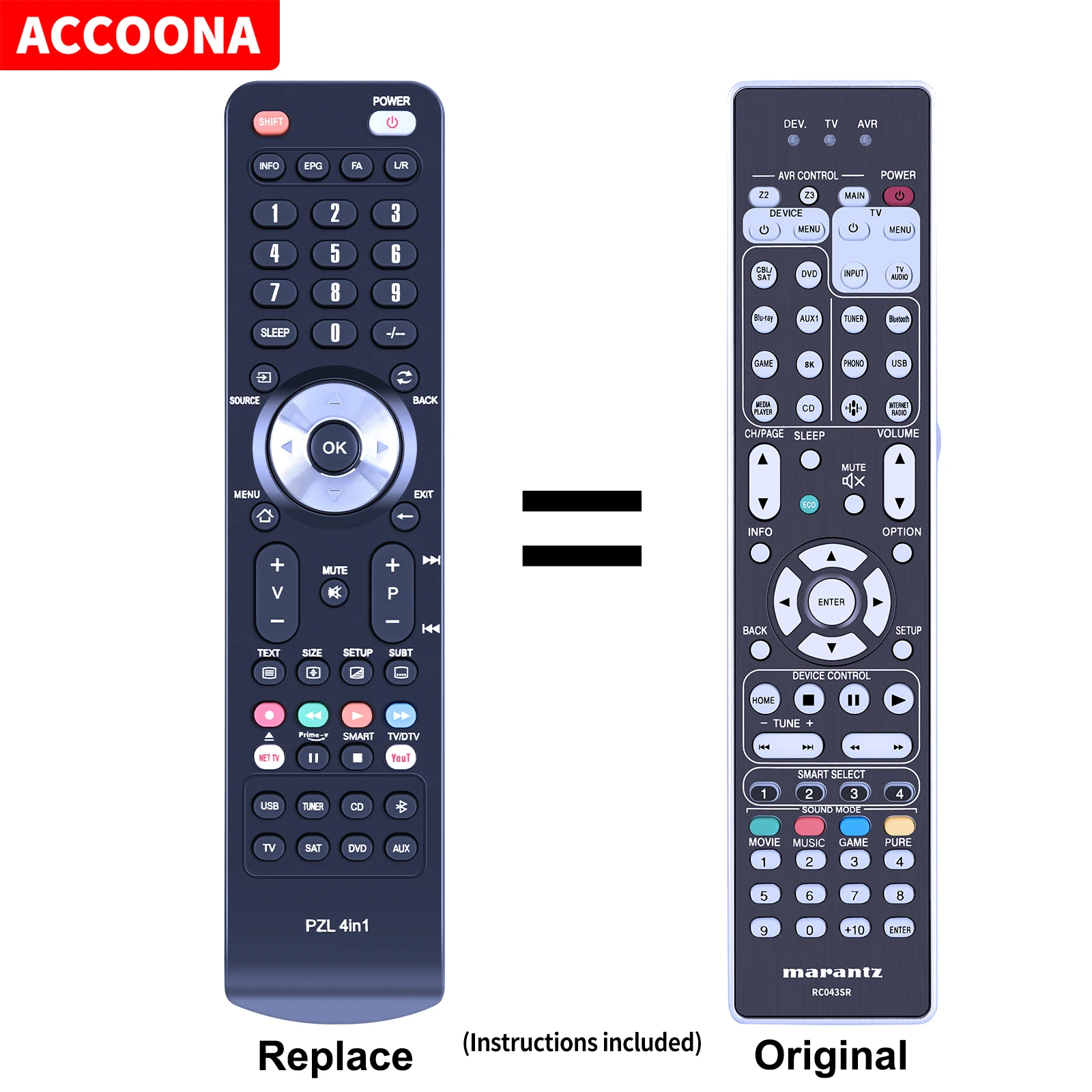 

Новый RC043SR сменный пульт дистанционного управления для AV-приемника Marantz Surround SR7015