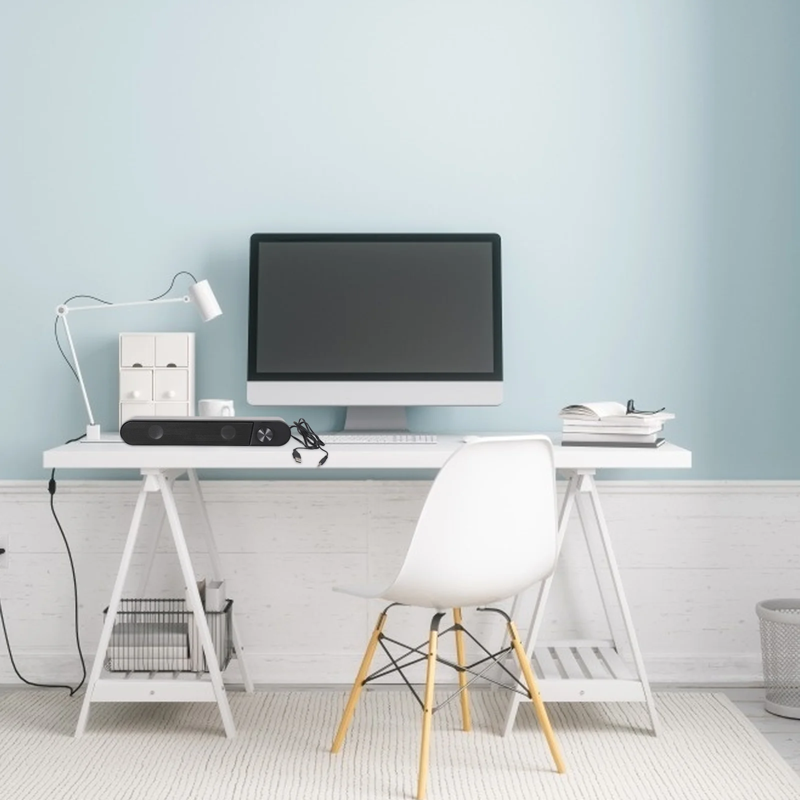 

Wireless 5.0 Soundbar Portable Speaker Dual Speakers Bass Diaphragm Aux in Wireless Connection Stereo Sound Box Loud Powerful