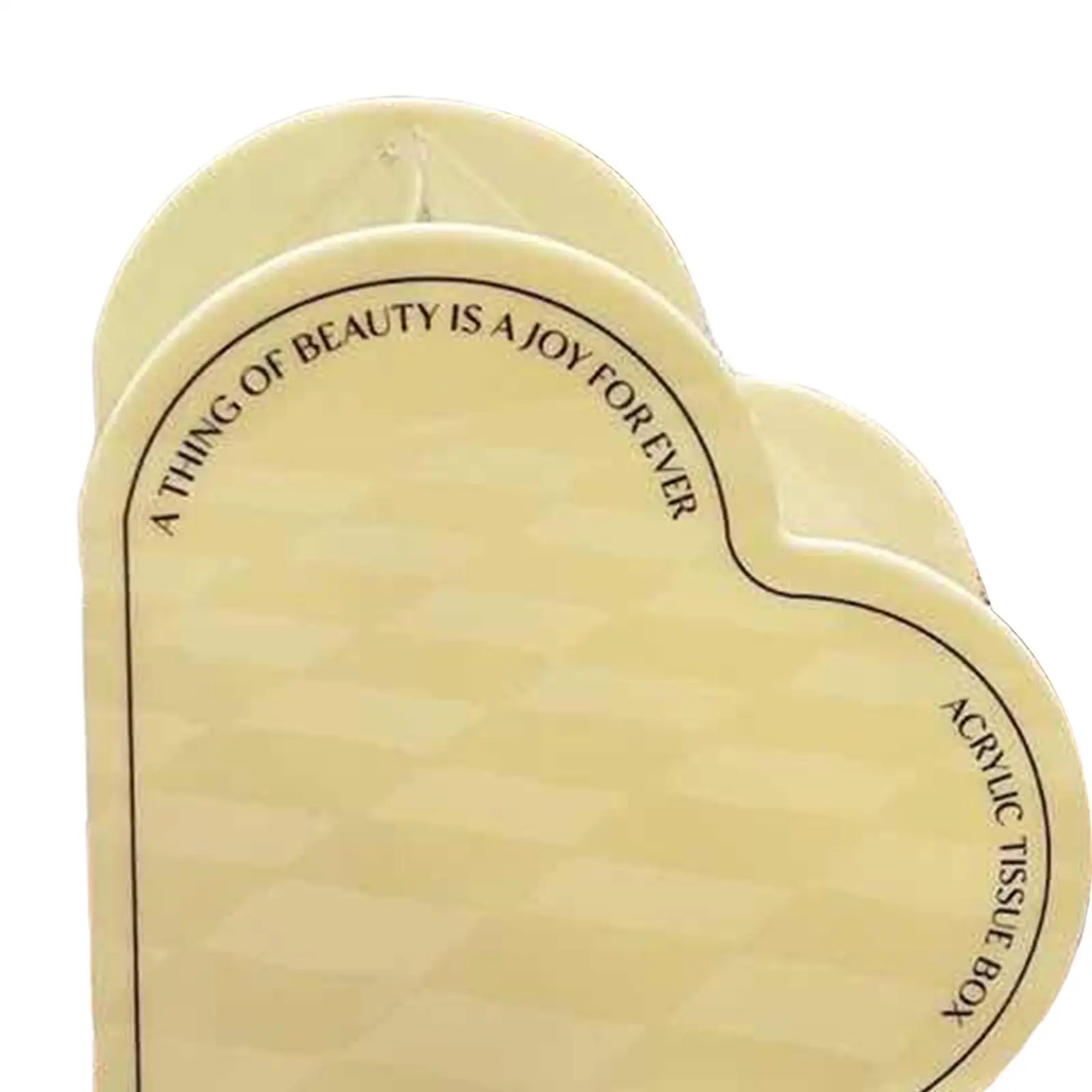 Transparent Heart Tissue Box Cover Acrylic Decorative Napkin Storage for Living Room Bedroom Office Decor