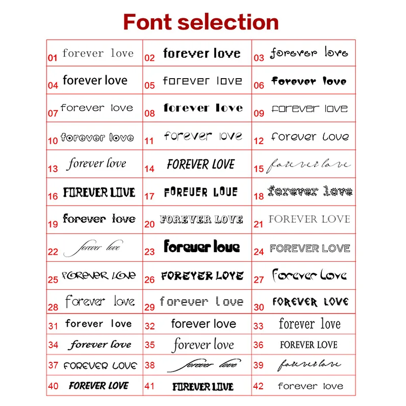 Gravurgebühr für Mprainbow Jewelry Store, 1 Stück Gebühr für 1 Seitengravur, personalisierter individueller Service