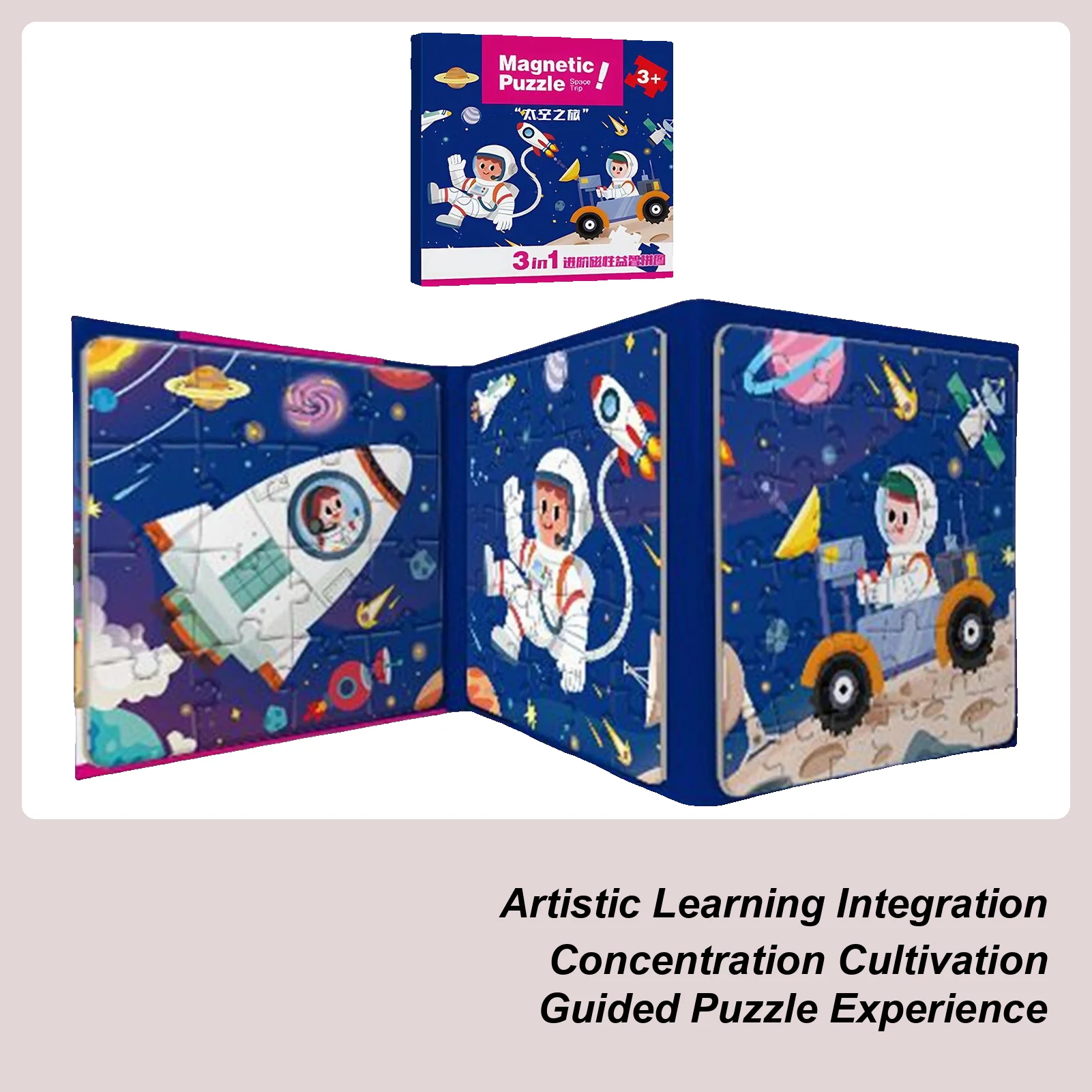 Magnetic Jigsaw Puzzle Educational Learning Magnetic Travel Puzzle Portable Parent Child Interaction Travel Toys Road Trip