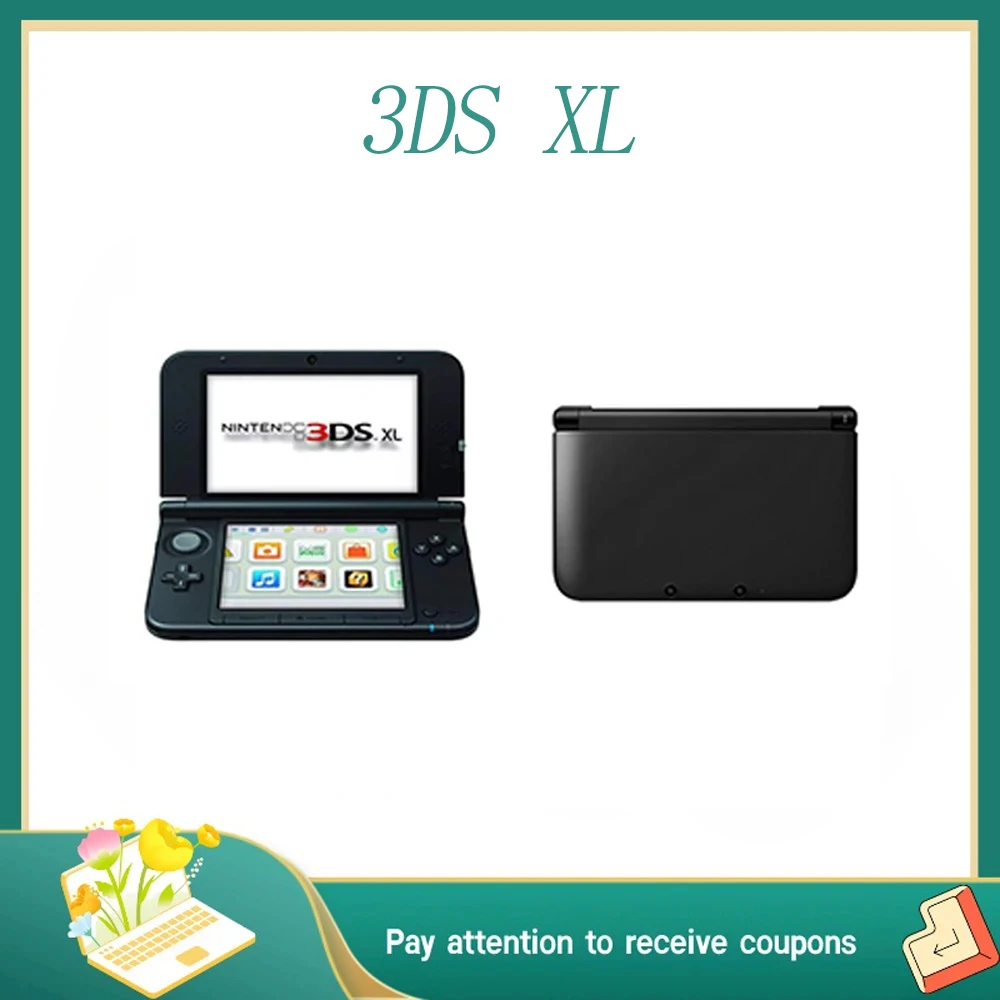 Original Refurbished Nintendo 3DS XL Game Console Touch Screen LCD Display Cross Keyboard System Handheld Game Console 4.9