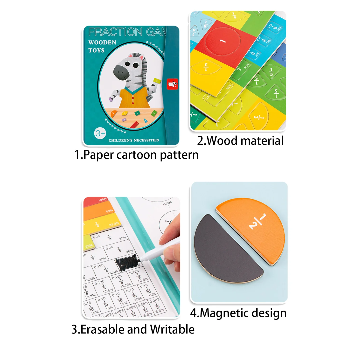 Children's score learning notebook foldable clip magnetic recognition thinking graffiti painting hands-on puzzle toy