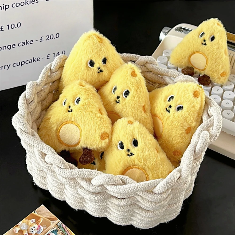 

1pc Kawaii Cartoon Cheese Plush Doll Toy Bag Pendant Accessories Cosplay Brooch Wallet Plush Cheese Birthday Gift