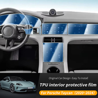 Anti-Scratch Sticker for PORSCHE Taycan 2020-2024 Gearbox Panel Navigation Screen Automotive Interior TPU Protective Film Cover