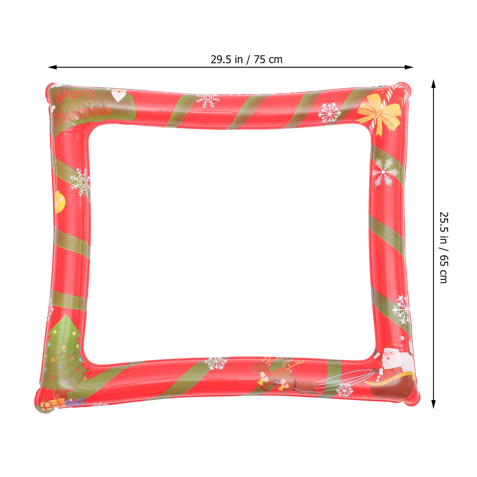 

2Pcs Inflatable Christmas Photo Frame Bright Color Photo Props Party Supplies Photography Accessories Photograph Props