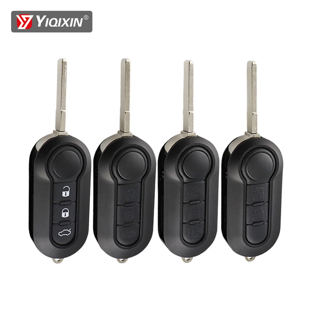 YIQIXIN 3Button Modified Remote Key For Fiat 500 Panda Punto Bravo Stilo Ducato Citroen Jumper Peugeot Boxer SIP22 Flip Key