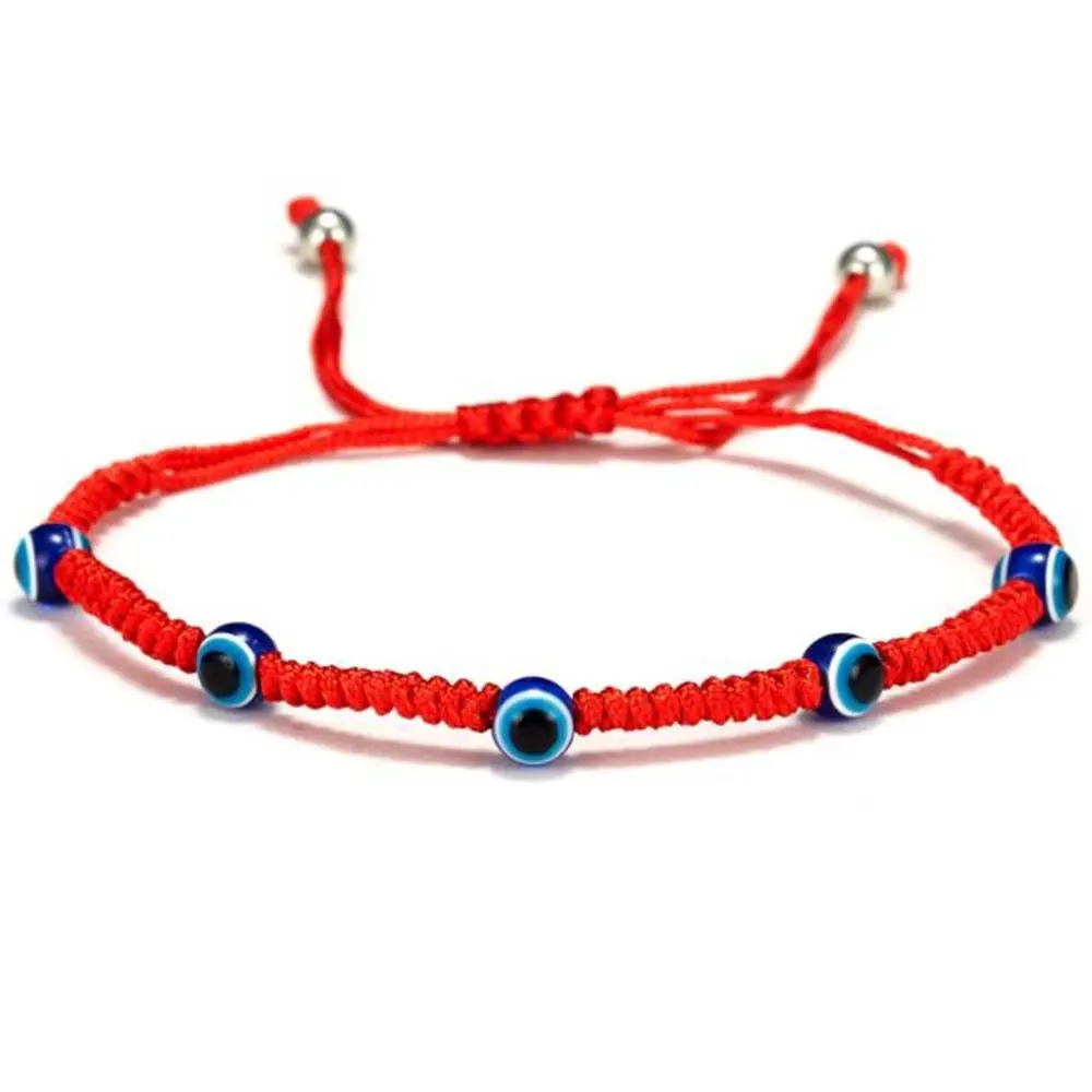 5 أنماط بوهيمية خرز مطرز يدويًا بخيط أحمر تركي إكسسوارات موضة أساور مجوهرات - 6