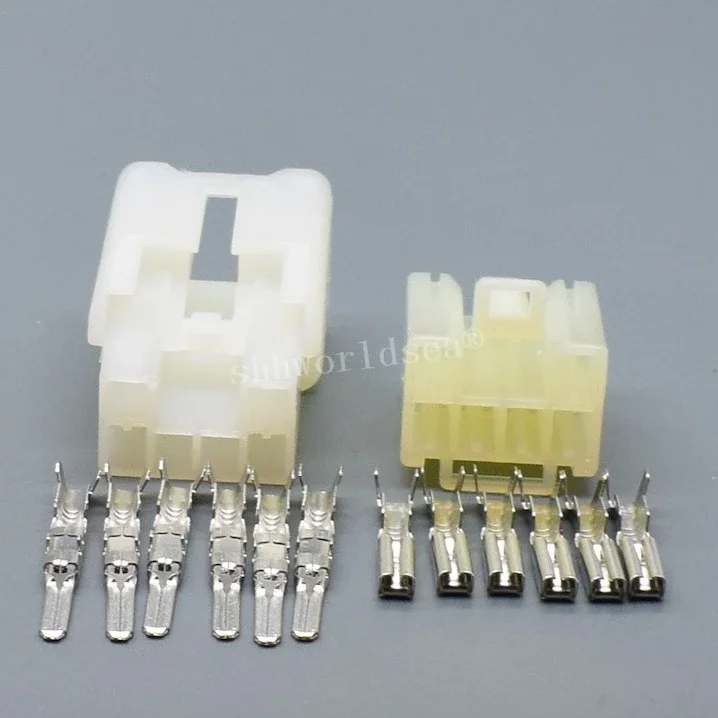 worldgolden 6 Pin Way Auto 2.3(090) Male Female Connector Audio Modified Wiring Socket Plug For Toyota Car 7122-1360 7123-1360