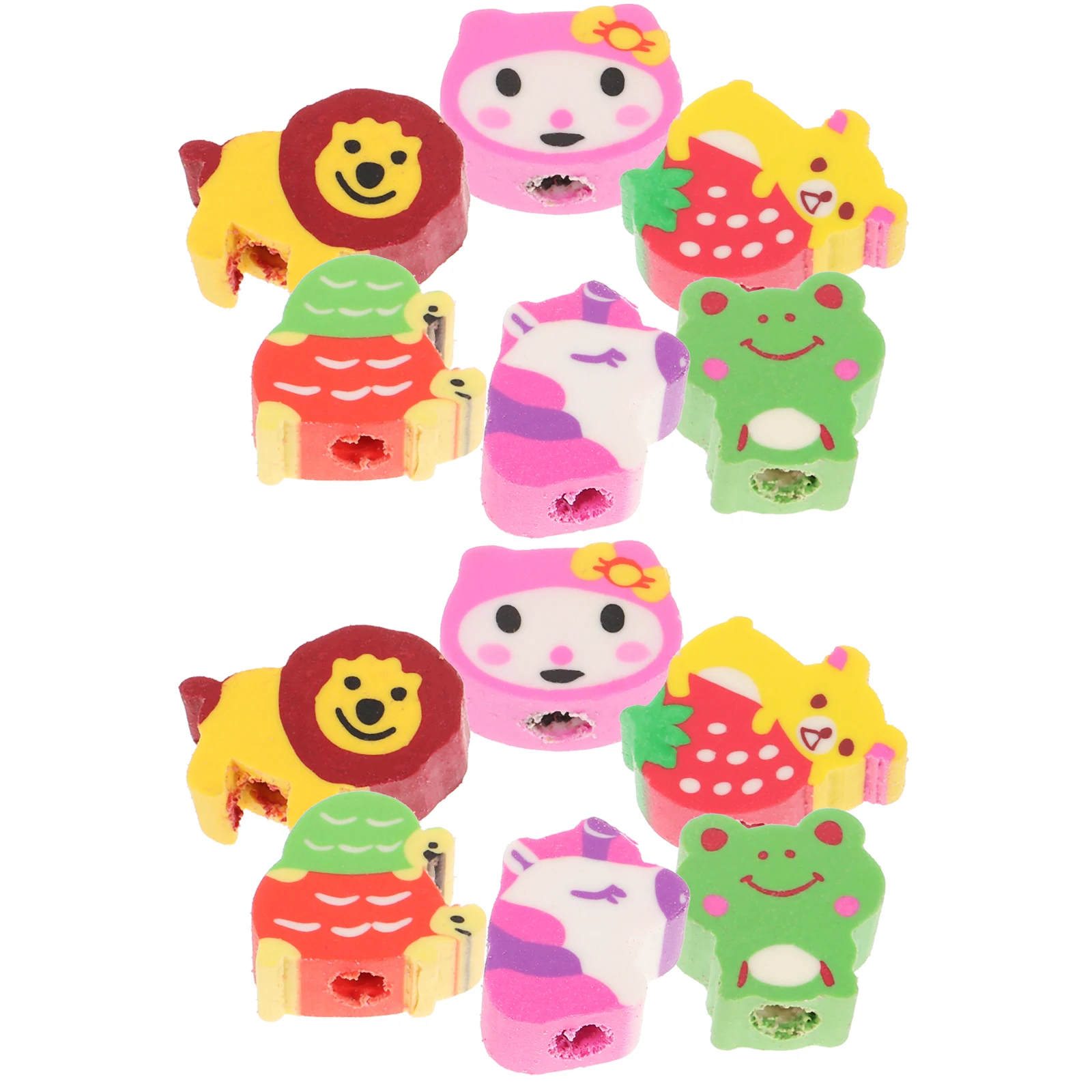 

24 Pcs School Supplies Cute Toy Erasers Pencil Rewards for Students Funny Classroom Kid Child