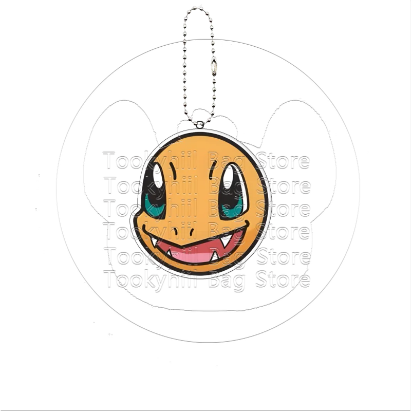 Q Version Pocket Monster Keychain Eevee Mewtwo Squirtle Jigglypuff Slowpoke Cartoon Characters Package Decor Bag Keyring Gift view 5