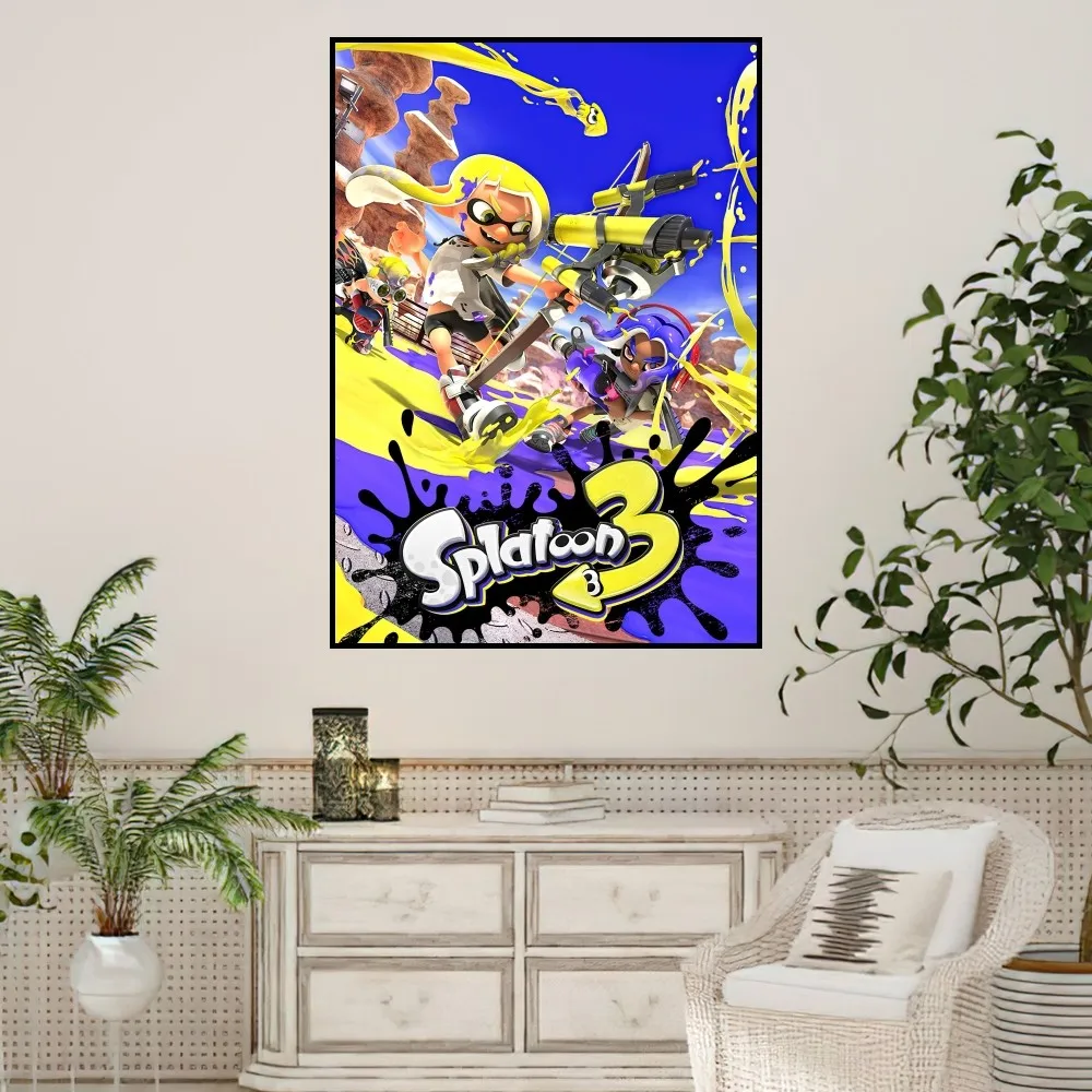 Game Splatoon 3 Poster Prints Wall Sticker Painting Bedroom Living Room Decoration Office Home Self Adhesive